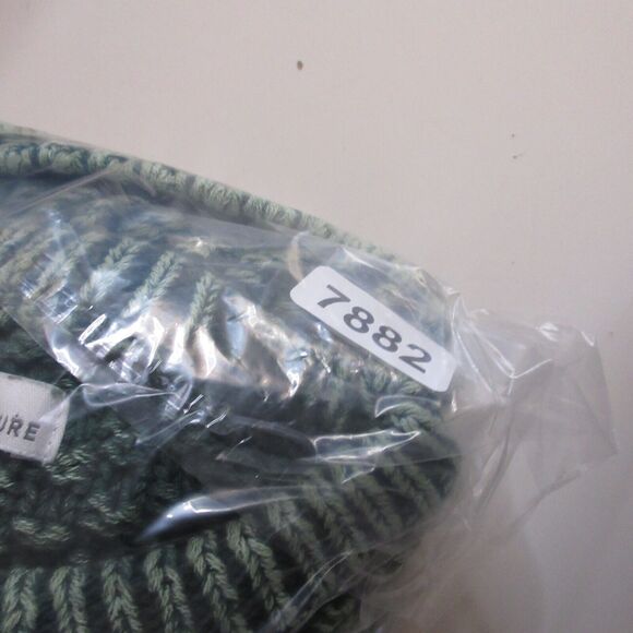 LL Bean Signature Sweater Women Medium Green Cable Knit Fisherman Cotton - Picture 12 of 12